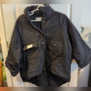 SELKIE Puffer in Caviar Black Quilted Jacket